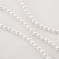High-gloss white faux glass pearls round beads for DIY jewelry making necklaces crafts - White / 1 Strand of Approx 150 Pcs (6mm)
