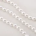 Premium high-luster white glass imitation pearls for DIY jewelry making accessories - White / 1 Strand of Approx 110 Pcs (8mm)