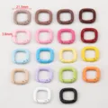 Moschettoni quadrati in lega colorata per portachiavi, diametro esterno da 21,5 mm - Confezione da 10 / Multicolore