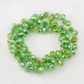 Vibrantes cuentas de vidrio fresa facetadas verde AB para la creación de joyas DIY - 90 Piezas/Paquete / Verde AB