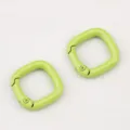 Anelli a molla quadrati verde lime per portachiavi fai da te e ganci accessori - Confezione da 10 / Verde mela