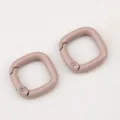 Moschettone quadrato in lega rosa antico per accessori portachiavi fai da te charms. - Confezione da 10 / Colore loto