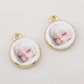 Charm pendentif portrait de fille de dessin animé pour la fabrication de bijoux DIY - Petite Fille (DZ4903)