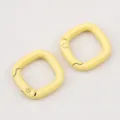 Fibbia a moschettone quadrata a molla giallo opaco per accessori portachiavi fai da te - Confezione da 10 / Giallo chiaro