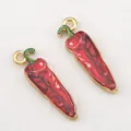 Pendentifs piments rouges de style vintage en alliage pour création de bijoux DIY - Piment Rouge (DZ4903)