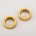 Deux anneaux dorés en acier inoxydable sans soudure pour la création de bijoux DIY - 14x4x10mm (10 Pièces/Paquet) / Or