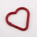 Durable red heart shaped alloy carabiner spring buckle for DIY keychains and bags - 10 Pieces/Pack (4cmx3.8cm) / Burgundy