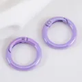 Set of two 25mm iridescent purple alloy round spring rings for DIY keychain accessories - 25mm (10 Pieces/Pack) / Purple