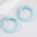 Dos hebillas de resorte redondas de aleación azul claro de 25 mm para joyería DIY y llaveros - 25mm (10 Piezas/Paquete) / Azul claro