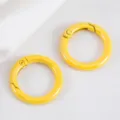 Dos mosquetones redondos de aleación amarilla de 25mm para joyas DIY - 25mm (10 Piezas/Paquete) / Amarillo