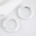 Anillo de resorte de aleación iridiscente de 25mm para joyas y llaveros DIY artesanos - 25mm (10 Piezas/Paquete) / Blanco