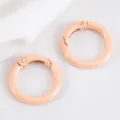 Set de dos mosquetones de anillo de resorte de aleación color melocotón de 25 mm para DIY - 25mm (10 Piezas/Paquete) / Rosa nude