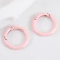 Mosquetón circular de resorte de aleación rosa 25mm para llaveros DIY y accesorios - 25mm (10 Piezas/Paquete) / Rosa
