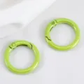 Hebilla de anillo de resorte redonda de aleación verde lima de 25 mm para llaveros - 25mm (10 Piezas/Paquete) / Verde Fruta