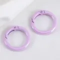 Anilla de resorte de 25mm en aleación violeta para llaveros y accesorios de joyería DIY - 25mm (10 Piezas/Paquete) / Violeta Claro