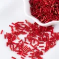 Red silver-lined glass bugle beads for DIY necklace and bracelet jewelry making - 10g Pack / Red