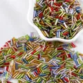 Colorful silver-lined glass bugle beads for handmade DIY jewelry necklace crafting. - 10g Pack / Multicolor