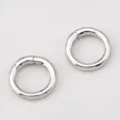 Anelli a molla rotondi argentati per la creazione di gioielli fai-da-te e portachiavi - grande anello circolare / 18mm / Argento
