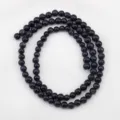 Shimmering blue sandstone style glass beads with starry sky glitter for DIY jewelry making - Starry Purple / 4mm (Approx 90 Beads) / 1 String