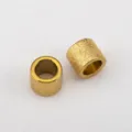 Perles d'espacement cylindriques en acier inoxydable doré mat pour la création DIY - 6mm (Lot de 5) / Or