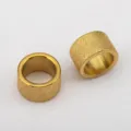 Perles d'espacement dorées dépolies en acier inoxydable 304 pour la création de bijoux - 10mm (5 Pièces/Paquet) / Or