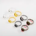 Verstellbare Ringrohlinge aus Metall mit 8 mm und 10 mm Innendurchmesser für DIY-Schmuck - 8mm / 10 Stück/Packung / Gold