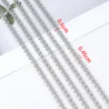 Catene professionali a doppia maglia in acciaio inossidabile da 0,45 cm e 0,6 cm di larghezza - 1 Metro / Color Acciaio (6x4.5mm)