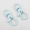 Light blue swivel lobster clasp alloy spring hook for DIY jewelry and bag accessories. - 10 Pieces Pack / 13x35mm / Macaron Blue
