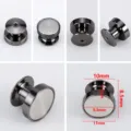 Chiusura magnetica per distintivo color canna di fucile, dimensioni 10mm x 8,5mm - 10 Pezzi/Confezione / 11mm / Canna di fucile