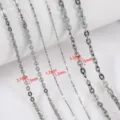 Comparison of various sizes of 304 stainless steel flat oval cross chains for jewelry - 2mm (1 Meter/Pack) / Steel