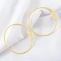 Durable bright yellow painted steel wire keychain ring with secure textured screw closure - 15cm (10 Pieces/Pack) / Light Yellow
