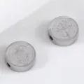 Distanziatori medaglia San Benedetto in acciaio inossidabile 304 per gioielli DIY - 12mm (5 pezzi) / Colore acciaio