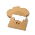 Mini juego de sobres de papel kraft en forma de corazón con tarjetas blancas lisas - Juego de Sobre y Tarjeta (1 Juego)