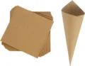 Fogli di carta kraft marrone quadrati e cono arrotolato per coriandoli nuziali - Tubo di Carta Color Kraft (441#) / 30 Fogli / colore pelle di mucca