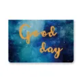 Biglietto di auguri cielo stellato galassia con scritte in lamina d'oro Good day - Stile Good day (S389)