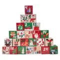 Juego de 24 cajas de regalo coloridas para calendario de Adviento de Navidad para dulces - Caja de Regalo de Cuenta Regresiva de Navidad (S872) / Juego de 24 piezas