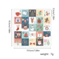 Hoja de 25 pegatinas de dibujos animados del calendario de Adviento de Navidad para regalo - Pegatinas de Cuenta Regresiva 1-25 (T7711)