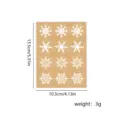 Hoja de pegatinas navideñas de papel kraft con 12 copos de nieve para manualidades - Pegatinas de Copos de Nieve (T7725)