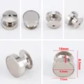 Premium silver magnetic pin back badge locking clasp with 11mm diameter measurements - 10 Pack / 11mm / Steel