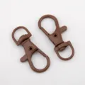 Durable brown lacquer alloy swivel lobster clasp for DIY jewelry and bag accessories - 10 Pieces Pack / 13x35mm / Coffee