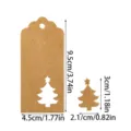 Dimensiones de las etiquetas de regalo de papel kraft de árbol de Navidad de 350 g - 100 Piezas Estilo Árbol de Navidad (Con 10m Cuerda)