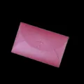 Elegante mini-enveloppe van roze parelmoer papier met een unieke hartvormige sluiting - Wijnrood Parelmoer