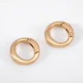 Paar gouden O-vormige veerringen van legering voor DIY-tassen en sleutelhangers - 2 Stuks/Set / 6 Punten / Lichtgoud