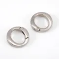 Twee premium zilveren legering O-ring veergespen voor DIY tas- en sleutelhangeraccessoires - 6 points-silver white / [2 Eenheden Per Pak]