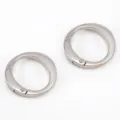 Gepolijste zilveren legering O-ring veergesp voor doe-het-zelf tassen en sleutelhangers. - 2 Stuks/Set / 1 Inch / Zilver