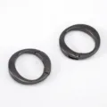 Gunmetal legering O-ringen met plat draad ontwerp voor tassen en sieraden - 2 Stuks/Set / 1 Inch / Gunmetal