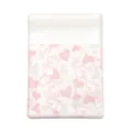 Transparent food packaging bags with pink heart pattern for cookies and sweets - 100 Pcs/Pack / Heart Shape