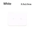 White 3.5x2.5cm cardboard earring display card for jewelry packaging - 50 Sheets / White