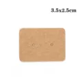 Premium brown kraft paper earring display cards measuring 3.5x2.5cm for jewelry packaging - 50 Sheets / Kraft Paper