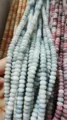 Light blue 4x8mm ice-crack effect jade rondelle beads for DIY handmade jewelry making - 50 Pieces/Pack / Cream Gray